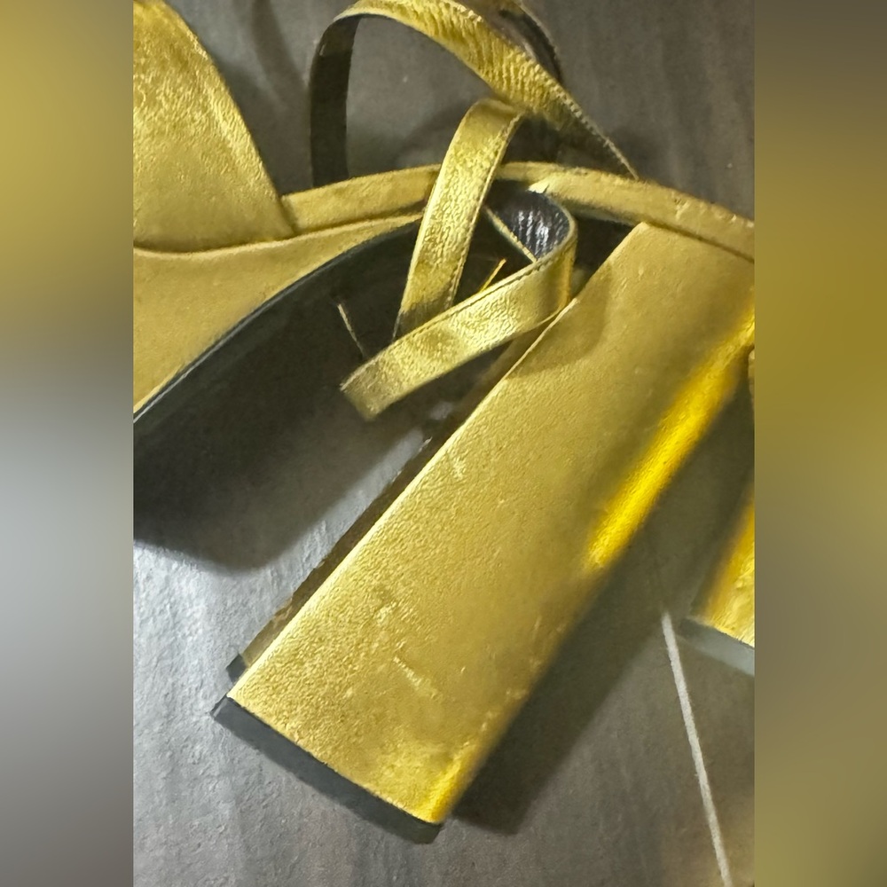 Saint Laurent Paige Gold Platform severely damaged hence price. - Picture 9 of 10